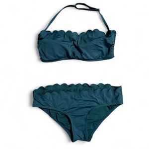 Like New! Kate Spade ♠️Teal Marine Scalloped Bikini Set